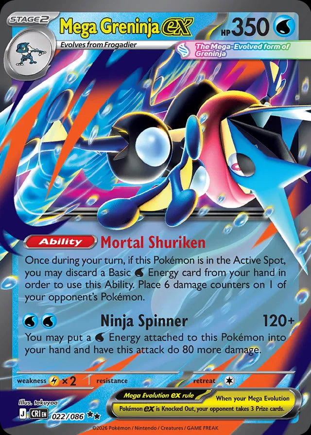 Chaos Rising Mega Greninja ex #022/86